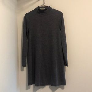 Everly High neck dress, gray/navy